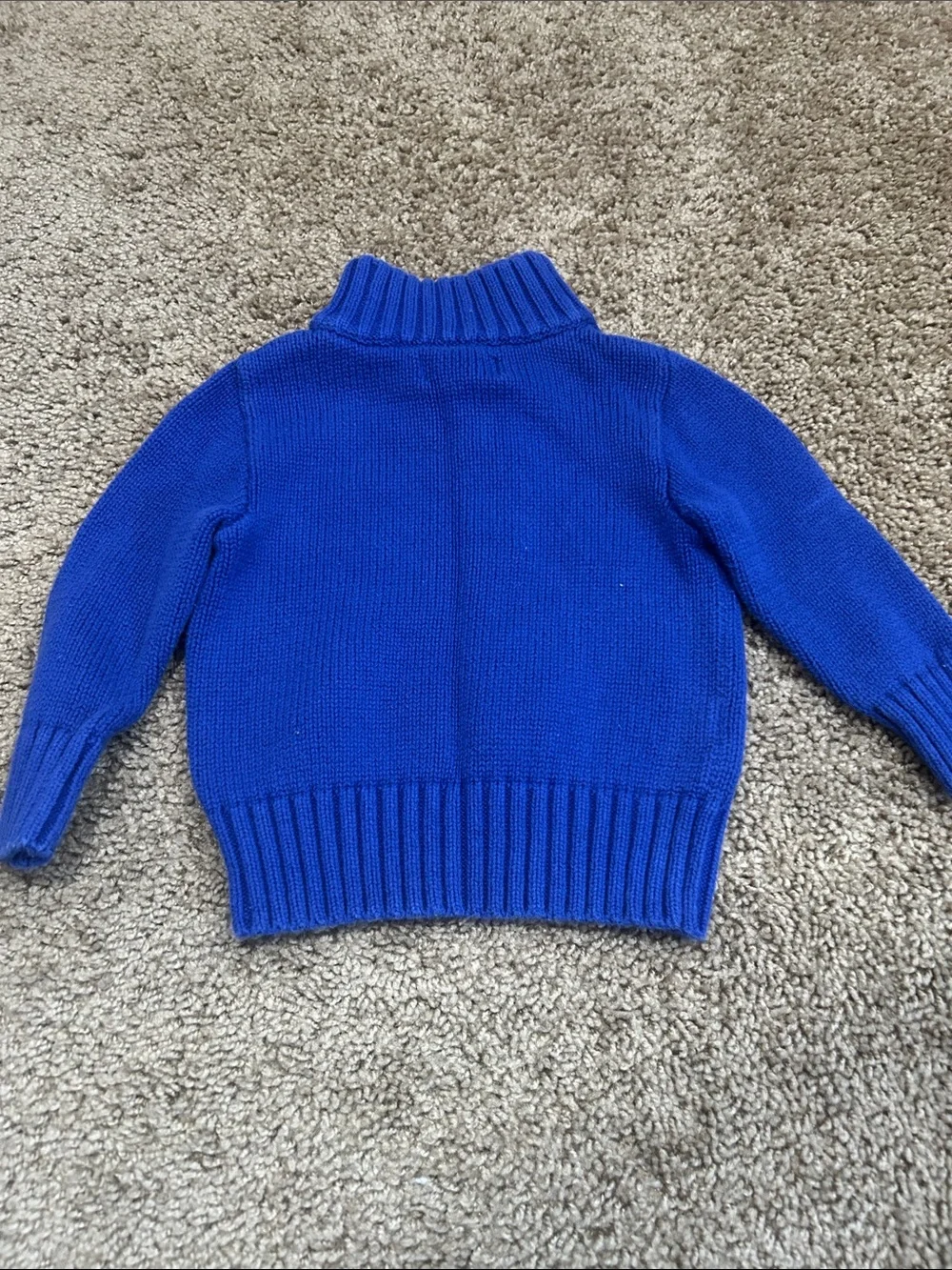 Ralph Lauren Kids Blue Knit Pullover with Green & Yellow Button-Downs